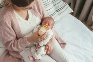 Baby Bottle Feeding in Hotel