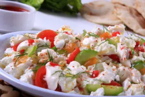Egyptian White Cheese with Tomatoes