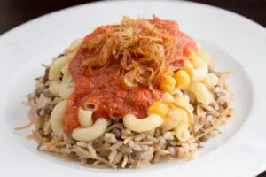Kushary is an Egyptian Vegan Meal