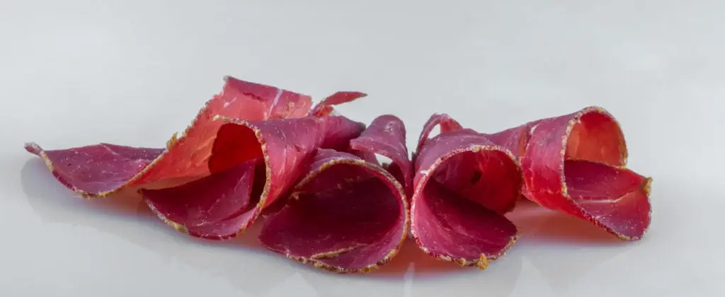 Pastirma slices in Egypt