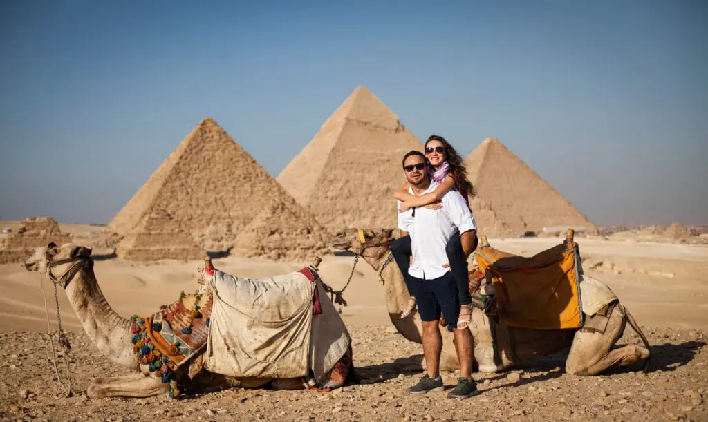 Enjoy Camel rides in Giza, but be careful and hold on tight.
