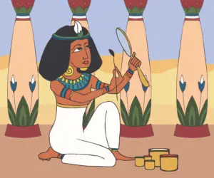 Ancient Egyptian Girl Wearing Makeup
