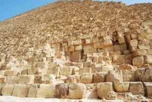 Stones of the Great Pyramid in Giza (Khufu)