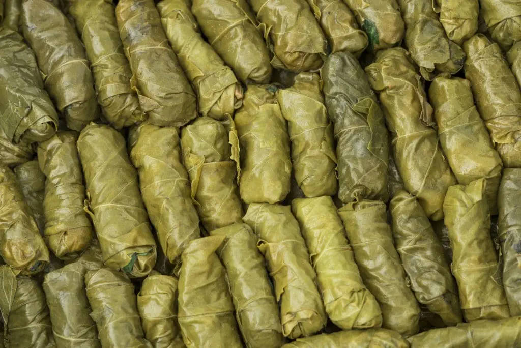 Waraq (or Warak) Inab ( or Enab) (Stuffed Vine Leaves)