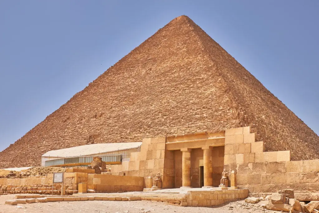 Egyptian Great Pyramid of Giza (Khufu or Cheops): It is the oldest and largest of the three pyramids