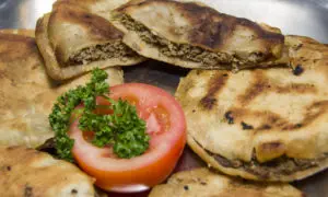 Egyptian Hawawshi (baked meat in bread)