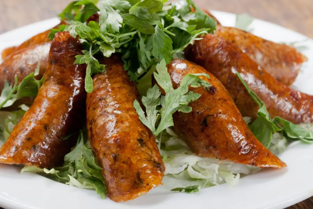 Egyptian Mombar (Rice-stuffed sausages)