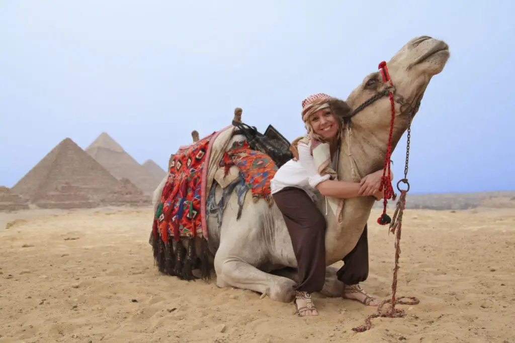 Camel Riding at the Giza Pyramids in Egypt