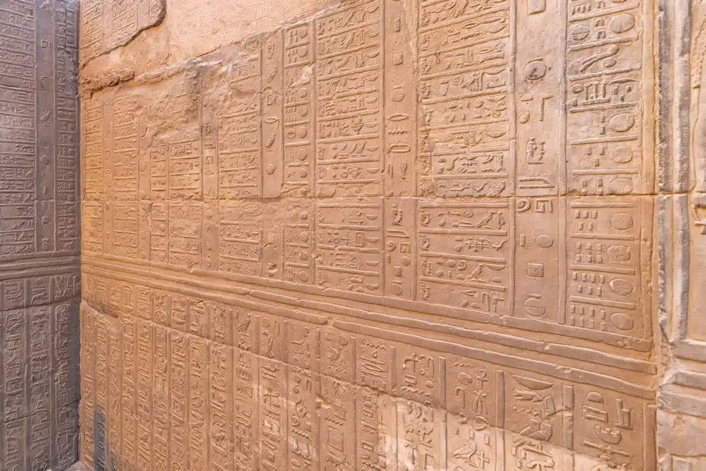 Writings on Walls of Kom Ombo Temple