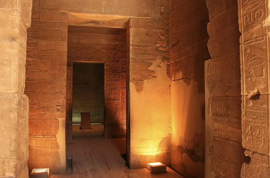 Temple of Philae Interior - Lake Nasser - Egypt